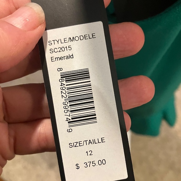 Badgley Mischa Green A line ruffle knee length dress size 12 NWT - Picture 5 of 5